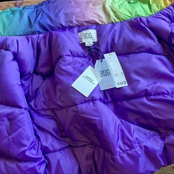 NWT URBAN OUTFITTERS - BDG | Trendy Rainbow Tie-Die Look Cozy Statement Pc Sz S - Picture 10 of 14